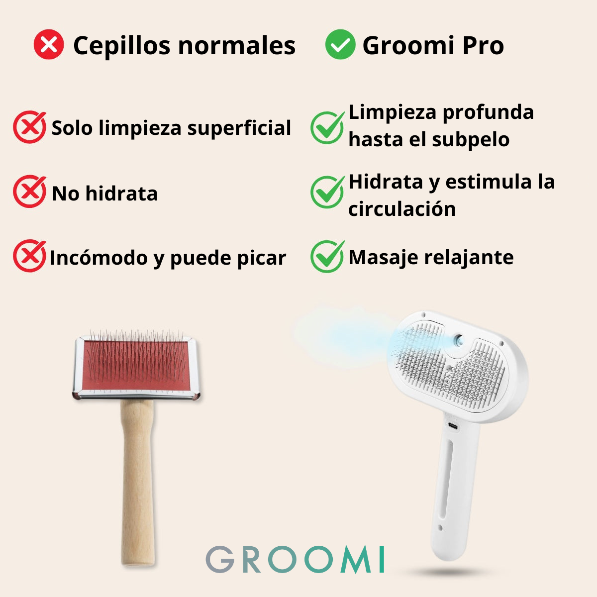 Groomi™ Pro | Cepillo profesional para el cuidado de mascotas